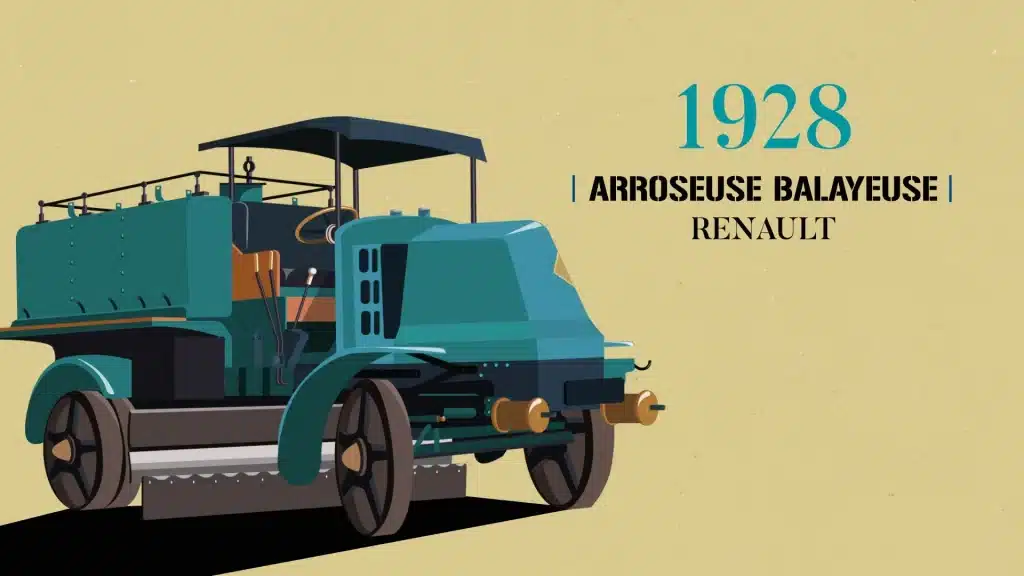 Arroseuse Balayeuse Camion Renault Ik 1928 Illustration