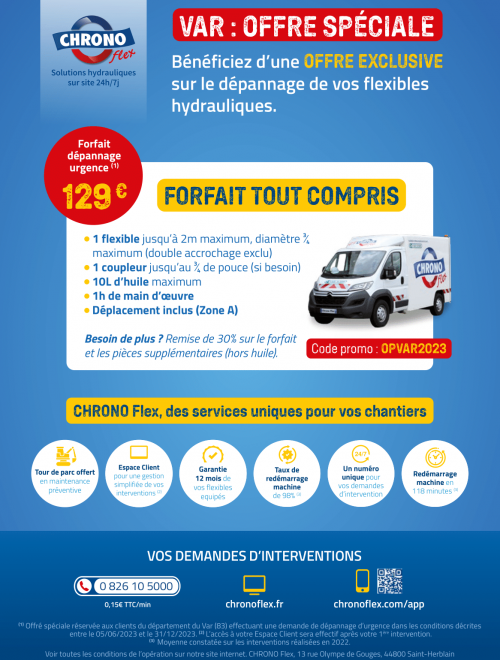 Fournisseur et dépannage de flexible hydraulique près de La Motte